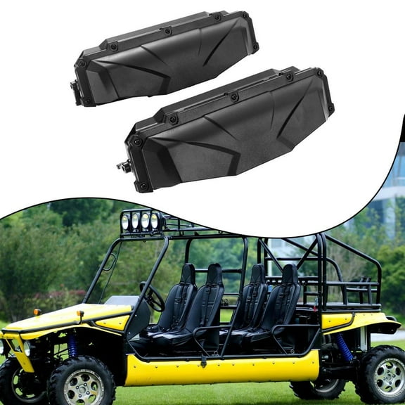 UTV Windshield Vent Kit for Polaris for RZR Hard Roofs, PP Defogging Vents with Adjustable Airflow, Dual System to Reduce Fog and Frost, Includes Cutting Template and Screws, Black