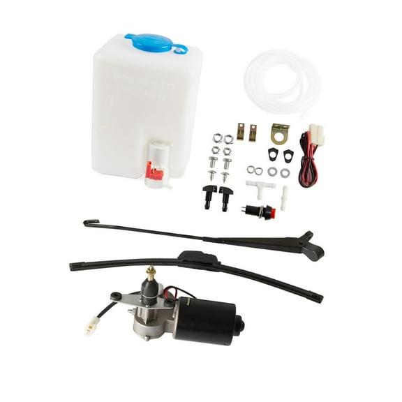 UTV Windshield Wiper Set with Washer Pump Bottle Assembly 12V