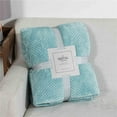 thumbnail image 1 of UTXQFD ,Knitted Light Teal Blanket Super Soft Plush Throw for Couch Fuzzy Fluffy Microfiber Lightweight Blanket for Bed Sofa All Season 100*70cm, 1 of 2