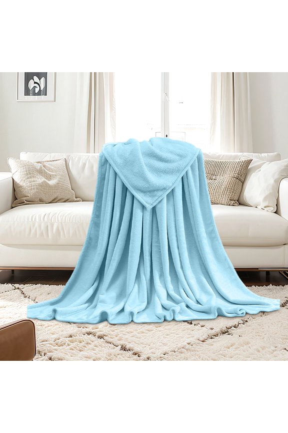 ,Home Dec Soft Coral Fleece Cozy Throw Blanket for Sofa Couch New House Gift Polyester Plush Warm Bed Blanket Lightweight Fuzzy Air Conditioner Nap Blanket