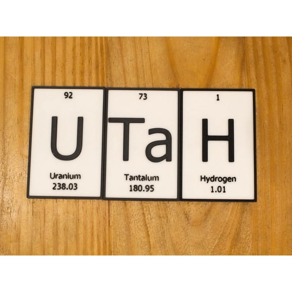UTaH | Periodic Table of Elements Wall, Desk or Shelf Sign