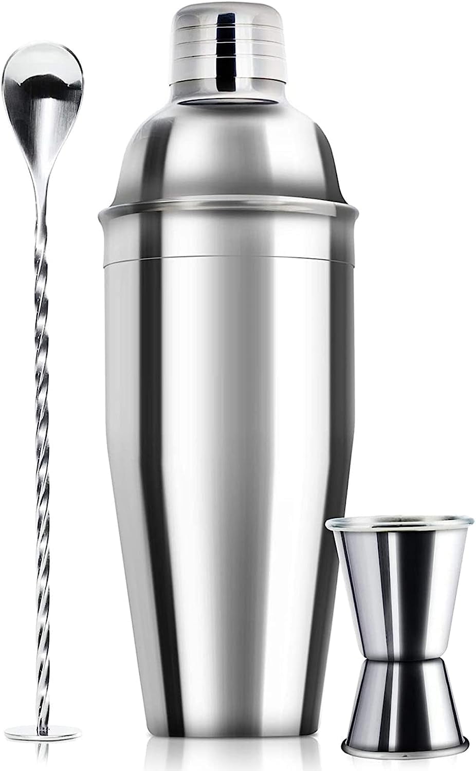 UU&T 24oz Cocktail Shaker Bar Set - Professional Margarita Mixer Drink Shaker, Stainless Steel Bar Tools Built-in Bartender Strainer for Martini Kit