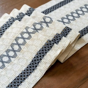 UU&T Boho Gray Table Runner 72 Inches Long with Tassels, Macrame Table Runners for Party Rustic Wedding Dining Decor, Farmhouse Style, 12x72 Inches