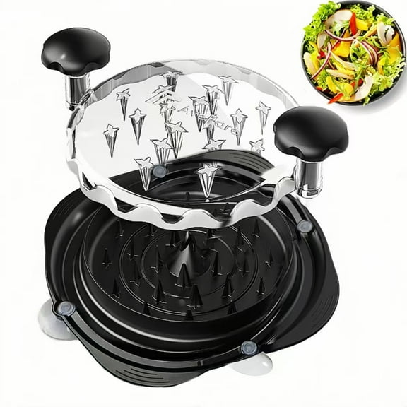 UU&T Chicken Shredder Tool Twist, 9.9" Visible Meat Breast Shredder, Chicken Crusher with Suction Cups, Ergonomic Handle, Dishwasher Safe, Anti-Slip, Heat Resistant, BPA Free