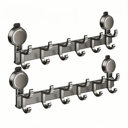 UU&T Suction Cup Hooks, Powerful Vacuum Heavy Duty Hooks - Multi-Purpose Bathroom, Kitchen & Entryway Organizer, Wall Mounted, 2 Pack