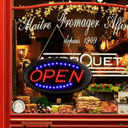 UU&T LED Open Sign, 19''x10" Bright Sign Flashing Light for Business Walls Window Shop Bar Hotel, Two Modes, 1.45lbs