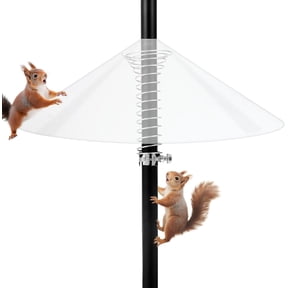 UU&T Squirrel Shield 20 Inch Plastic Wrap Around Baffle for Outdoor Wild Bird Seed Feeder, Squirrel Proof, White