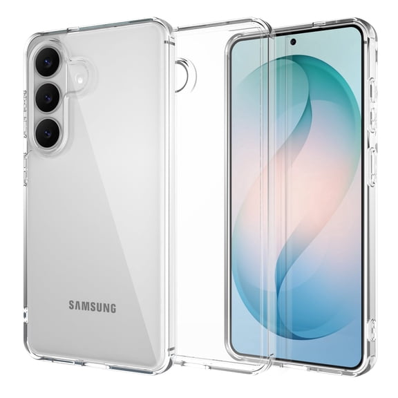UUBOXS Clear Case for Samsung Galaxy S26, Bayer Anti-Yellowing Material, Camera Lens with Raised Edges, Slim Air Cushion, Hybrid PC Back, Transparent