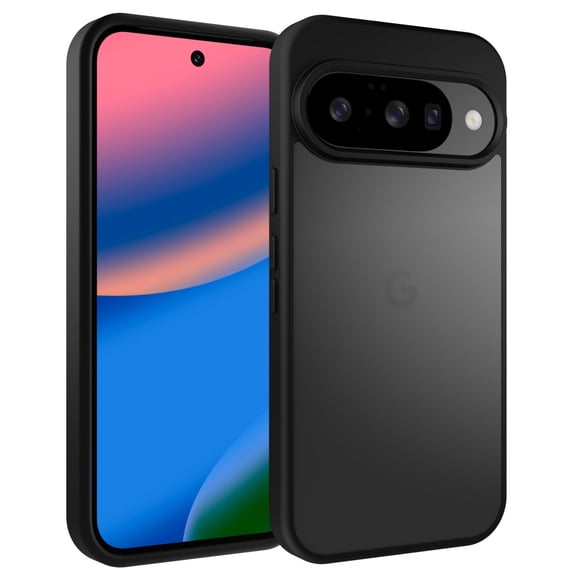 UUBOXS Google Pixel 10/10 Pro Case, Military Grade Drop Protection, Heavy Duty Translucent Frosted Shockproof Protective Cover for Pixel 10/10 Pro, Black