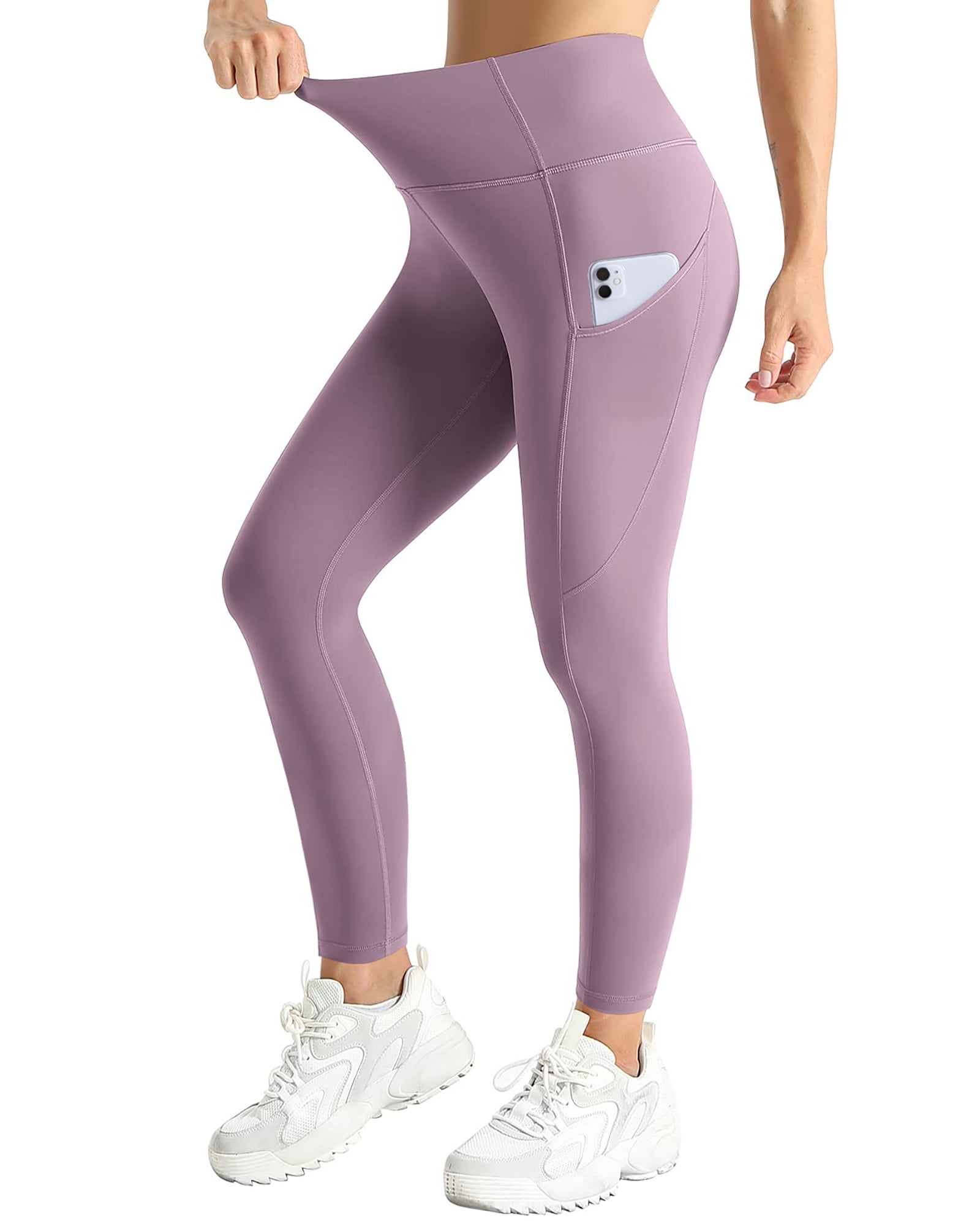 UUE 25Inseam Purple Soft leggings with 3 Pockets for women and