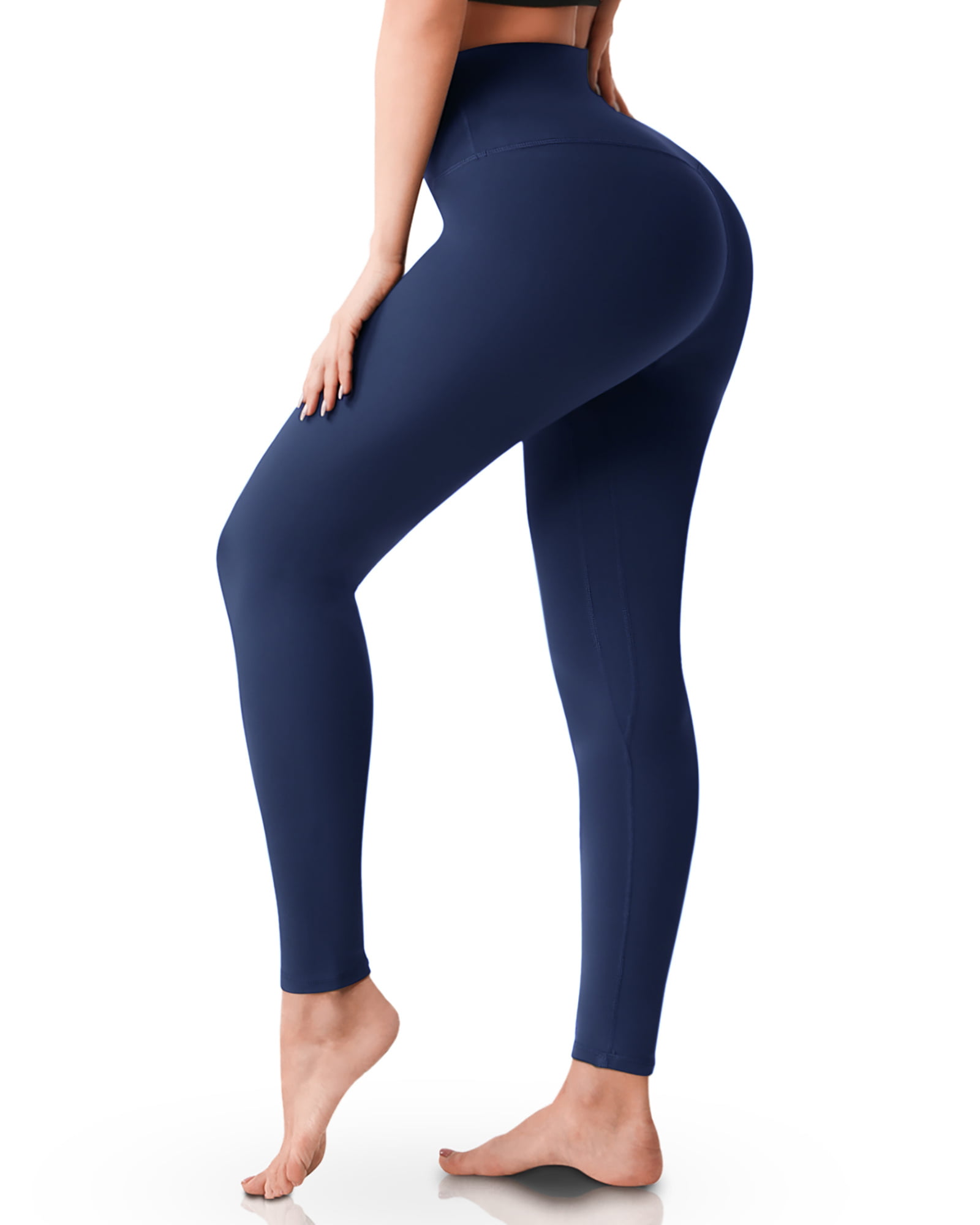 UUE 26Inseam Active Navy Blue Yoga pants,Womens gym leggings,seemless  leggings with inner Pocket for women,for Yoga and Dance