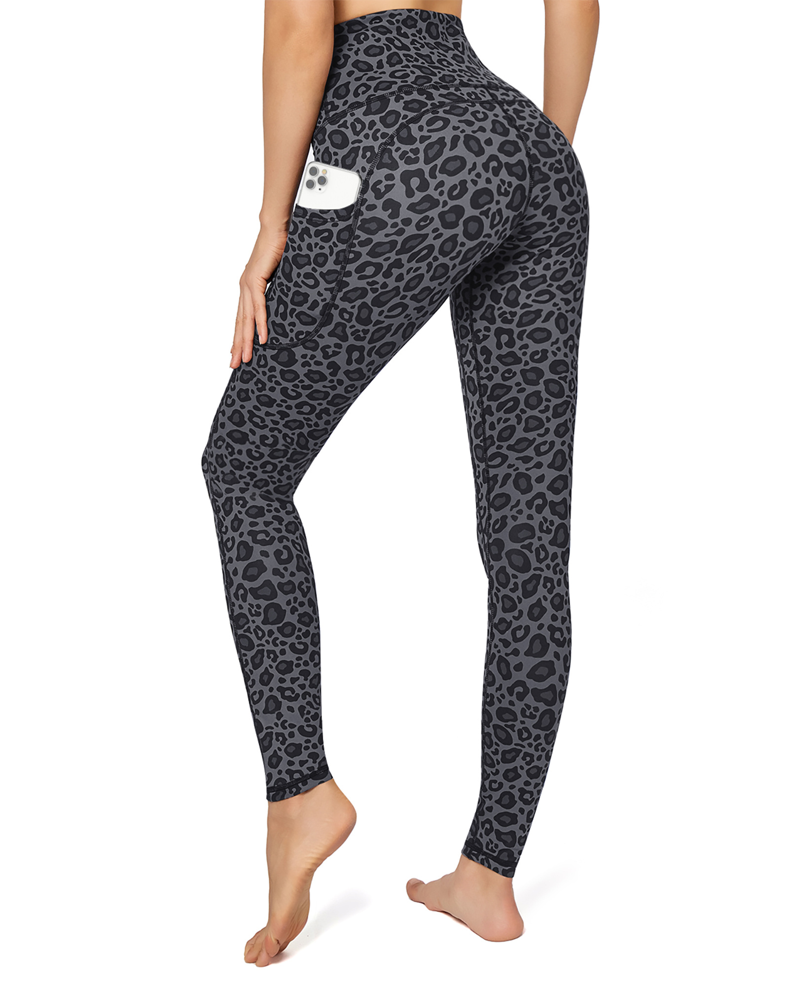 UUE 20Inseam Grey Women's Yoga Pants, 7/8 Length yoga leggings with  pockets 