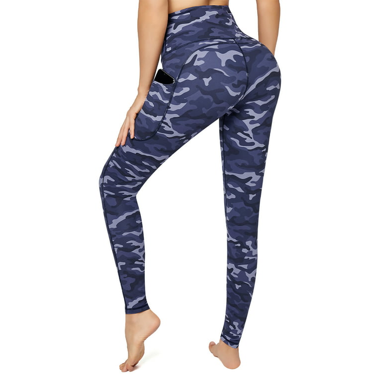 UUE 28 Inseam Indigo Camo Butt lifting leggings for women,womens  compression leggings with Tummy control and High waisted