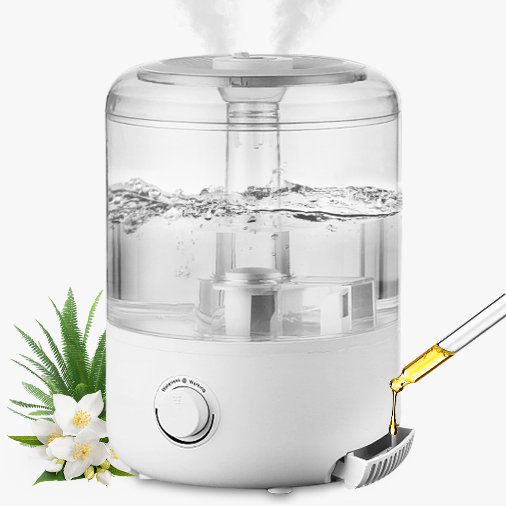 Holmes Cool Mist Humidifier with Filter Monitor for Medium Rooms, White