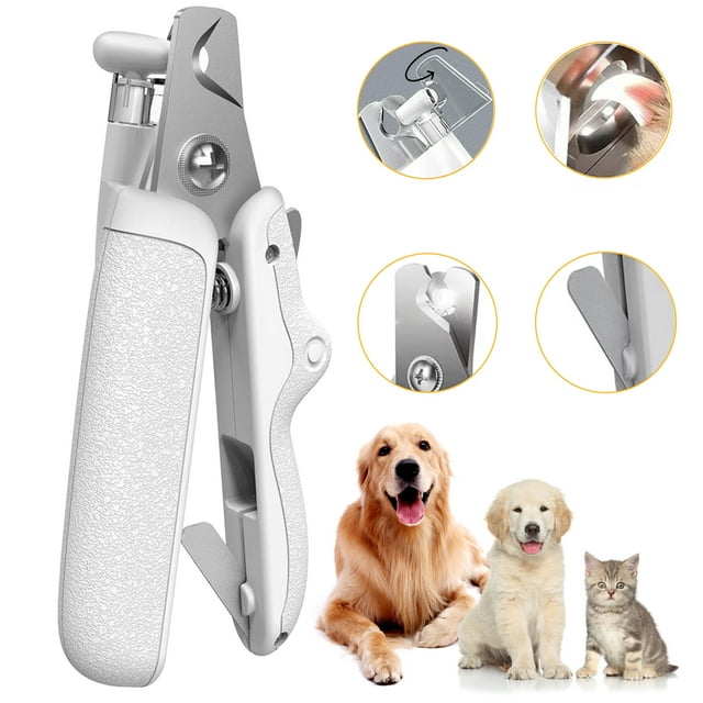 UUGEE Professional Dog Nail Clippers with LED Light for Large & Small