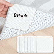 VIIWII Non Slip Rug Gripper Pad for Area Rugs 8Pcs Carpet Tape for Hardwood Floors and Tile