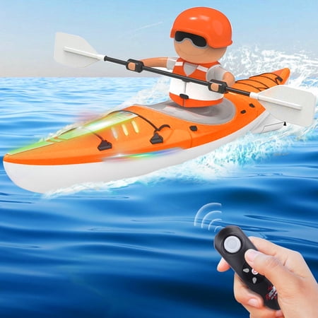 UUGEE RC Boat for Kids and Adults, Remote Control Boat for Pools and Lakes, 2.4G Rechargeable Fast Racing Boats with LED Lights
