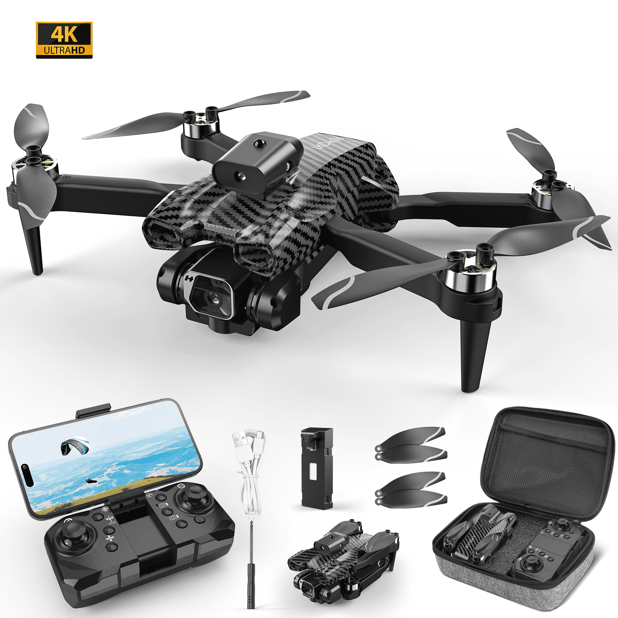 UUGEE RC Mini Drone with Camera Kids Adults, Foldable 4K Quadcopter FPV Video HD Drones for Beginners, Christmas Gifts Toys for Kids Boys
