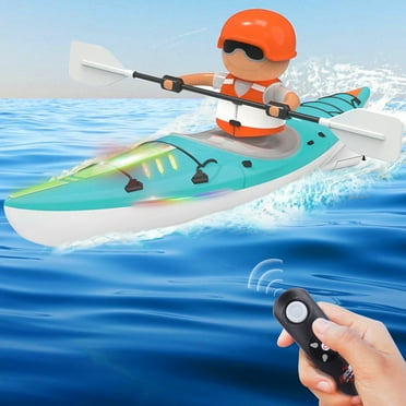 UUGEE Remote Control Boat for Pools and Lakes, 2.4G High Speed RC Boat Racing Fast Stunt Boats with LED Light, Gifts for Boys Kids Adults