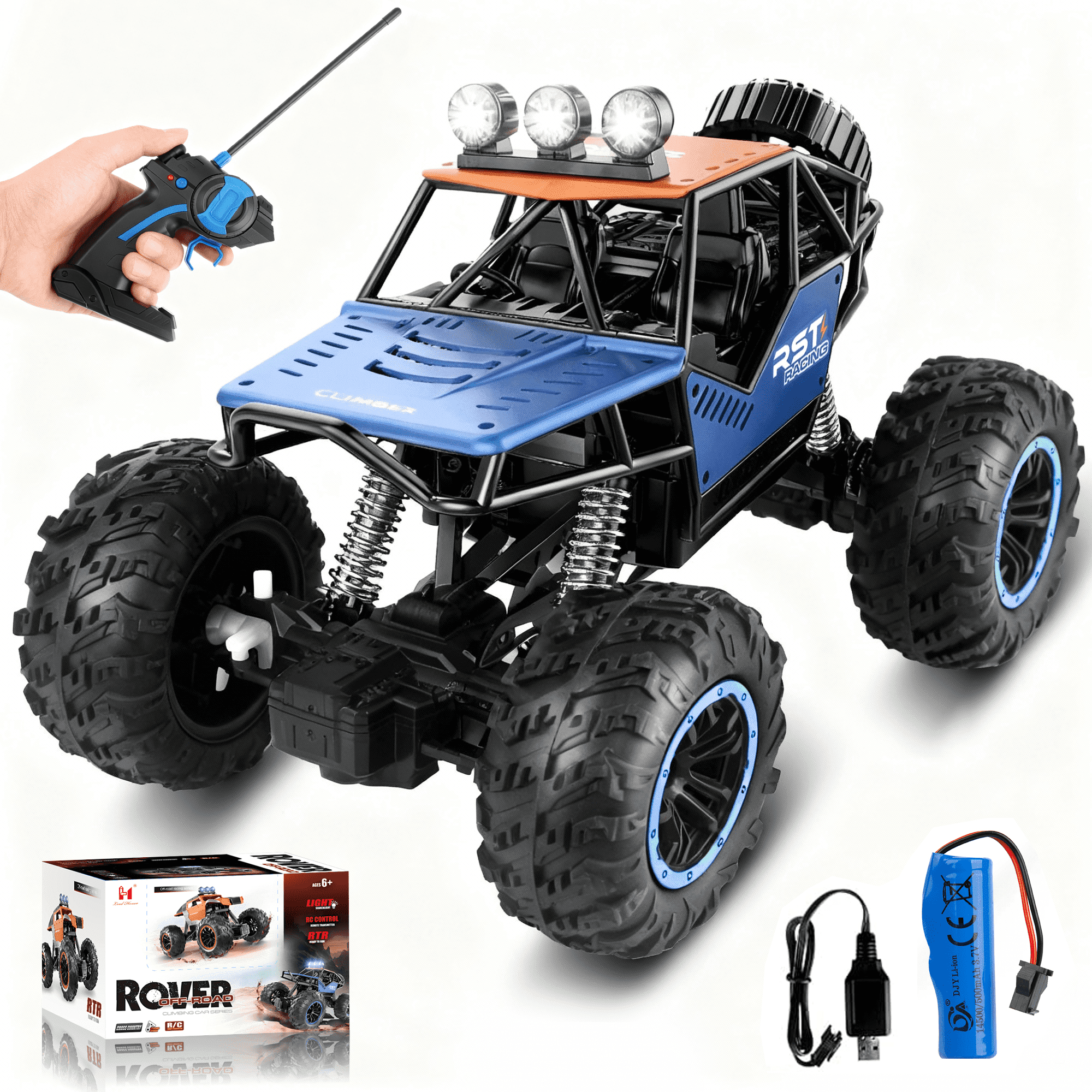 UUGEE Remote Control Cars Toys for Boys, RC Car 2.4GHz 1:18 High Speed Monster Truck, Vehicle Outdoor Toys Christmas Birthday Gifts for Kids
