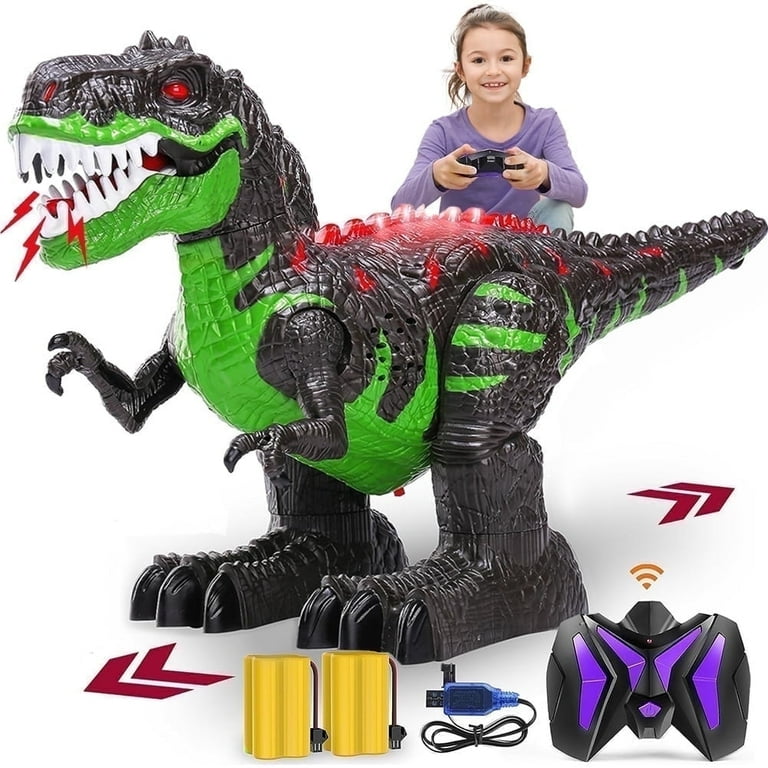 Robot Dinosaur Toy Black UUGEE Big T-Rex Dinosaur Walking Toy