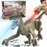 UUGEE Remote Control Dinosaur Toys for Boys Kids, 2.4G RC Dinosaur Robot T-rex with Light Sound