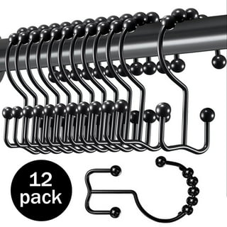 Tzgsonp Set of 12 Rings Metal Shower Curtain Hooks, Rust Resistant