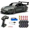 thumbnail image 1 of UUGEE RC Drift Car, 1:24 Remote Control Car for Kids, 20KM/H 4WD High Speed RC Cars with LED Lights, 4 Extra Drifting Tires, Vehicle for Adults Boys Girls 8-12，Black, 1 of 5