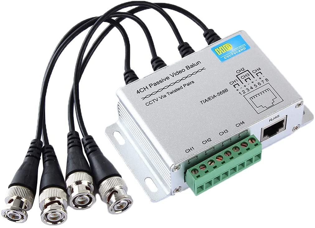 CAT6/5e To BNC Video Balun – CVI/TVI/AHD/CVBS Adapter, CCTV, UK Stock - View #2