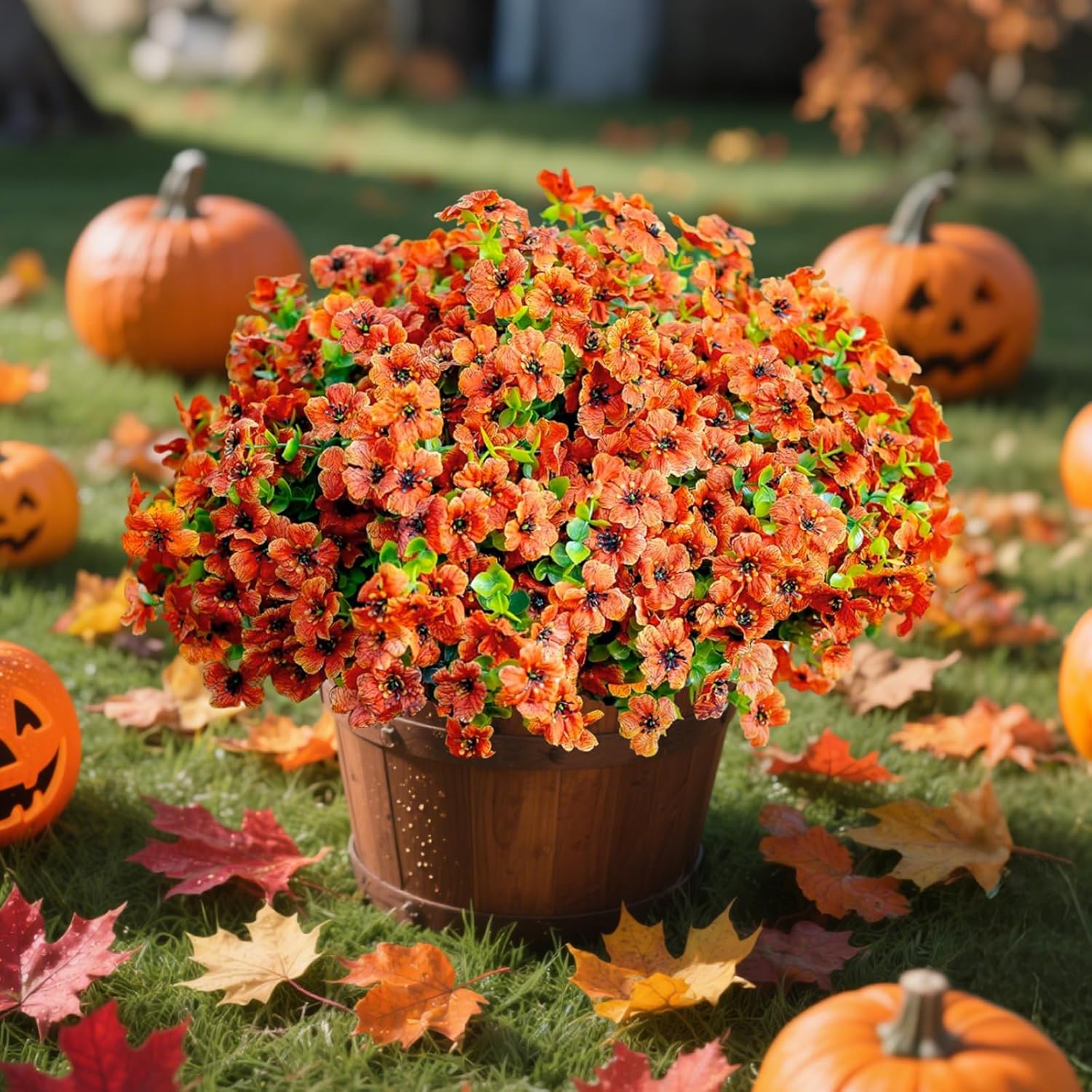 UUGHWW-Artificial Fake Plants Flowers for Outdoor Fall Autumn ...