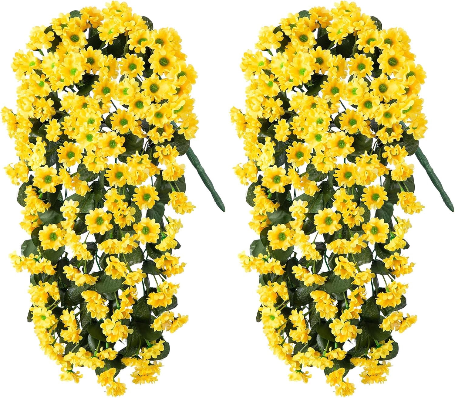UUGHWW-Artificial Fall Hanging Flowers Plants for Decoration 2 PCS Silk ...