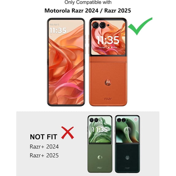 UUGHWW-Case for Motorola Razr 2024/2025 - with Built-in External Screen ...