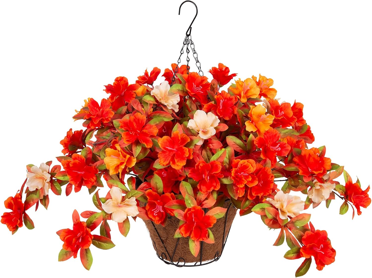UUGHWW-Fall Flowers with Hanging Basket Artificial for Decoration, Fake ...