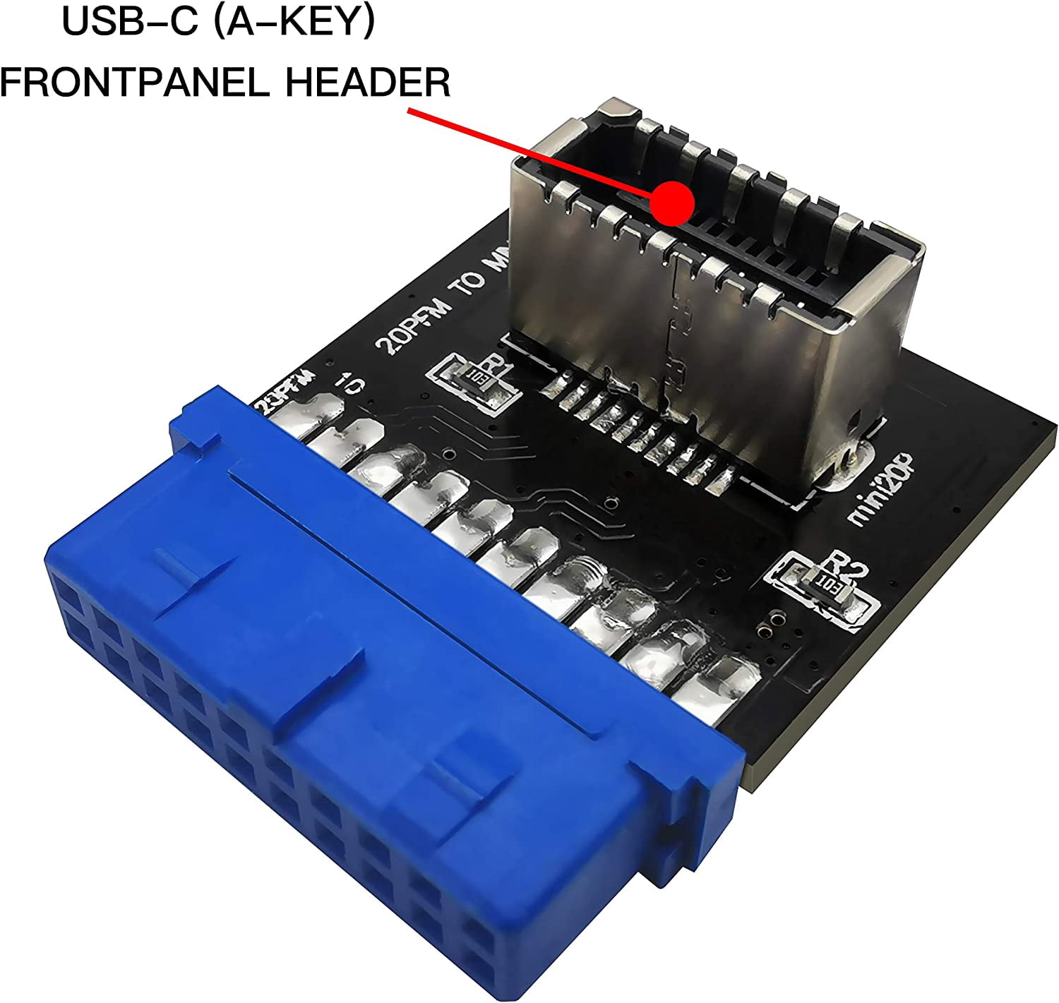 UUGHWW-USB 3.0 (3.1 Gen 1) Internal (19-Pin) Header to USB 3.1/3.2 Type ...