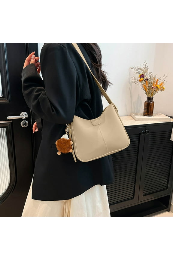 Advanced Texture Women Crossbody Shoulder Bag Large Capacity Daily Work Travel Shopping Outfit Matching Fashion Practical Durable Leather Look Design Women Purse For Everyday Carry Essentials