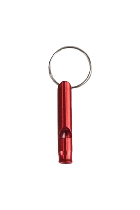 Aluminum Survival Whistle with Loud Clear Sound, Lightweight Emergency Signal Whistle for Hiking Camping Boating Safety Gear, Portable Whistle with Keychain Hole