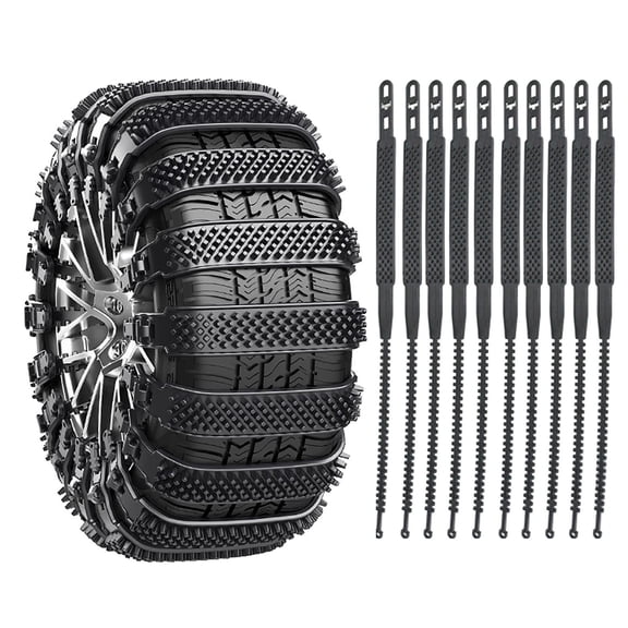 UUHYTG Automobile Snow Tire Chains for Sedan SUV Off-Road Vehicles, Anti-Slip Ice Snow Traction Straps, Winter Car Tire Safety Grip Accessories with Durable Pads
