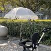 UUHYTG Baby Stroller Sun Shade Umbrella, Adjustable UV Protection Parasol with Clamp, Foldable Travel Canopy for Pram Wheelchair, Beach Chair Clip-On Sunshield