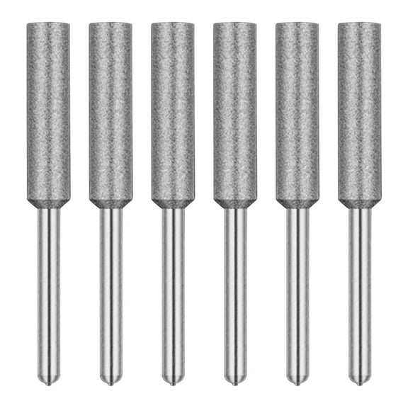 UUHYTG Chainsaw Sharpener, 6-Pack Grinding Stones For Chain Saw Blades, Universal Fit Sharpening Tool For Wood Cutting, Durable Carbide File For Fast Efficient Teeth Polishing