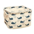 thumbnail image 1 of UUHYTG Cotton Linen Desktop Storage Box, Fresh Clutter Organizer for Household Items, Multi-Purpose Fabric Storage Basket with Handles, Stylish and Practical, 1 of 2