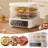 UUHYTG Digital Food Dehydrator with 5 Trays, Adjustable Timer for Jerky, Fruits & Herbs, Compact Design for Home Use, Healthy Snacks & Long-Term Food Storage