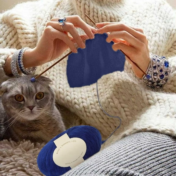 UUHYTG Fine Wool Baby Yarn for Knitting and Crochet Projects, Soft Warm Hand Knitting Yarn for Baby Sweater Hat Scarf Blanket DIY Craft Supplies for Beginners and Knitters