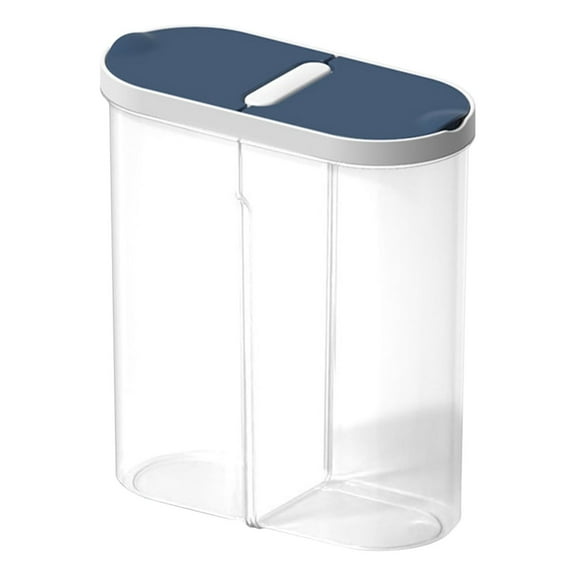 UUHYTG Grain Storage Box Set of 4, Transparent Airtight Food Storage Container for Kitchen Pantry, Stackable Household Dry Food Tank for Flour Rice Sugar Snacks Organization and Fresh Keeping