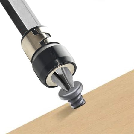 UUHYTG Magnetic Screw Holder, 2pc Screwdriver Bit Magnetizer Rings, Instant Magnetization for Power Tools, Durable Alloy Steel Construction for Secure Screw Retention