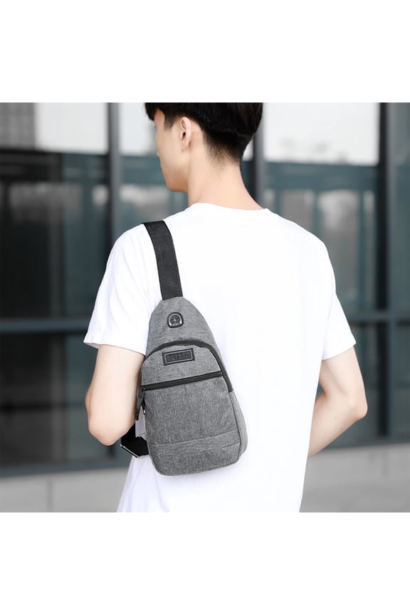 Men Chest Bag Crossbody Sling Backpack Large Capacity Casual Shoulder Bag for Travel Work Daily Use, Lightweight Durable One Strap Backpack with Multiple Compartments