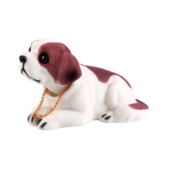 UUHYTG Nodding Dog Car Dashboard Ornament, Shaking Head Dog Figurine Decoration, Cute Resin Bobblehead Dog for Car Interior Desk Office Home Decorative Gift Idea