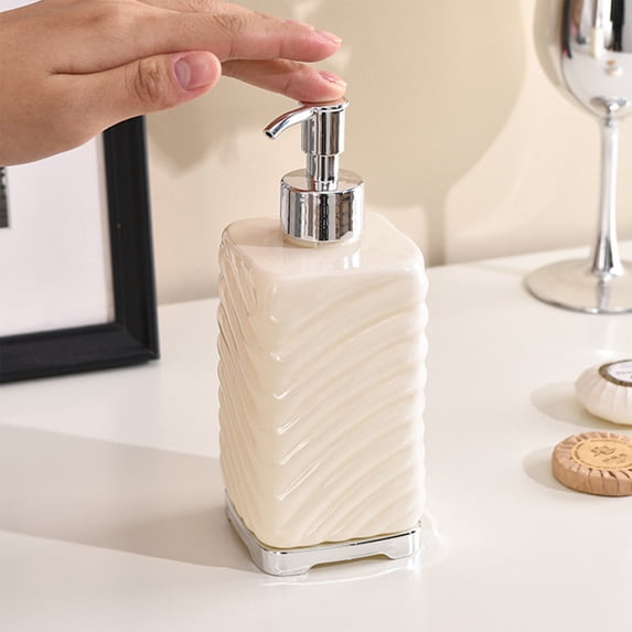 UUHYTG Refillable Soap Dispenser Pump Bottle for Bathroom and Kitchen, Multi Purpose Liquid Dispenser for Hand Soap Lotion Shampoo Shower Gel Countertop Organizer