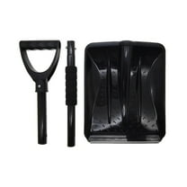 UUHYTG Snow Shovel 2025, Lightweight Aluminum Alloy Adjustable 3-Piece Design, Large Capacity Polymer Blade for Car Driveway Camping, Foldable Portable Winter Emergency Snow Removal Tool