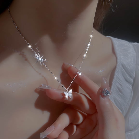 UUHYTG Sparkling Pendant Necklace, Elegant Chain Jewelry for Valentine’s Wedding Party Gift, Hypoallergenic Durable Design, Daily Wear Statement Piece