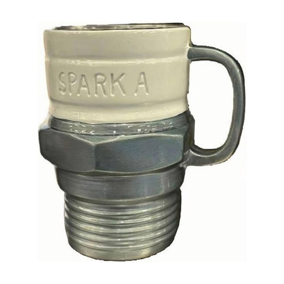 UUHYTG Sparks Plugs Engine Mug, Unique Automotive Ceramic Coffee Cup for Car Lovers, Mechanics and Gearheads, Generous Capacity Auto-Themed Coffee Cup Gift for Men, Husband, or Collector